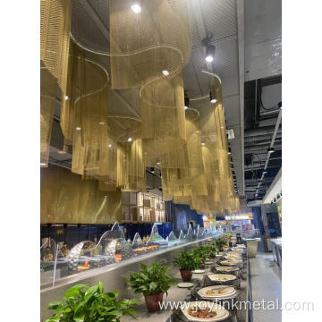 golden decorative mesh curtain